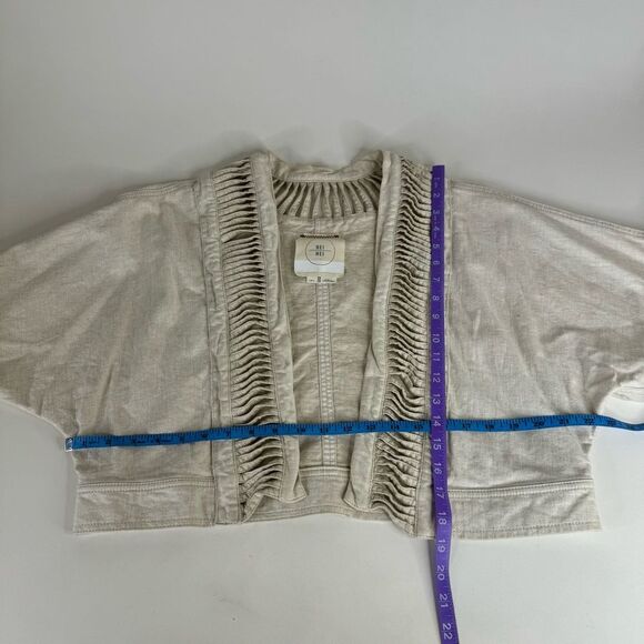 Anthropologie Hei Hei Ladder Linen Cut Out Jacket Size M/L - Picture 11 of 16